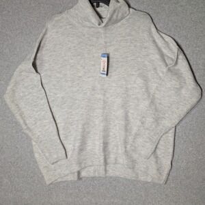 Vince Camuto Turtleneck Oversized Sweater Womens Large Light Gray Soft Cozy